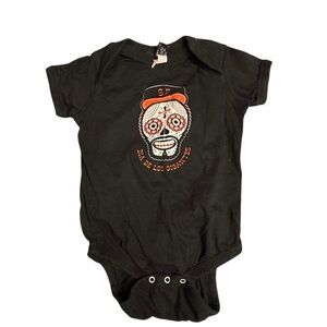 Black and Orange Graphic Kids Bodysuit